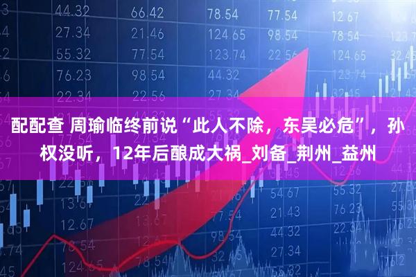 配配查 周瑜临终前说“此人不除，东吴必危”，孙权没听，12年后酿成大祸_刘备_荆州_益州